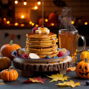 Start Halloween morning with fluffy pumpkin spice pancakes! This easy recipe combines warm flavors and creamy pumpkin puree, perfect for a festive breakfast. Serve with maple syrup and enjoy a delightful start to a day filled with spooky fun!