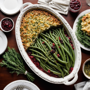 "Satisfying Green Bean Casserole with a Touch of Chicken Soup"