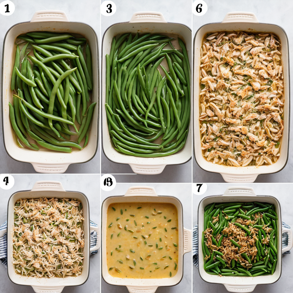 "Satisfying Green Bean Casserole with a Touch of Chicken Soup"





