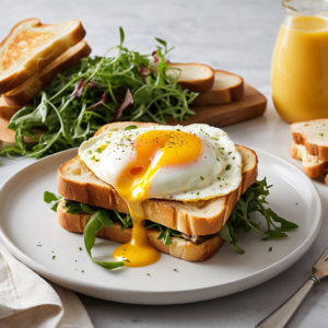 "Whisking Creamy Béchamel Sauce for Croque Madame"